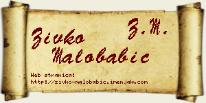 Živko Malobabić vizit kartica